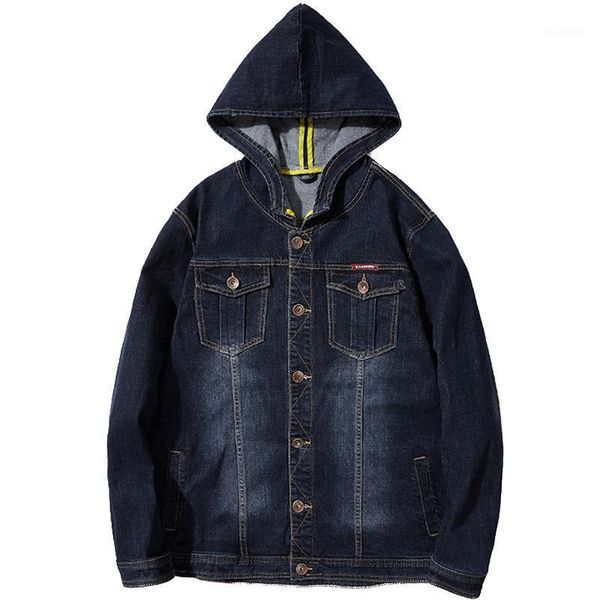 

8xl 7xl denim jacket for men autumn fashion jeans jacket coat male slim fit casual hoodie coat men's outwear and coats1, Black;brown
