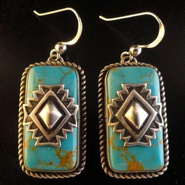 

dangle & chandelier bohemian pendientes green earrings for women jewelry wedding brincos charms engagement statement vintage z4c125, Silver