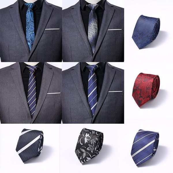 

6cm ties fashion stripe printed necktie for men business formal classic wedding party luxurious neckwear slim shirt accessories1, Black;gray