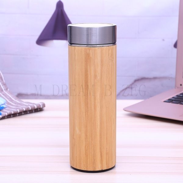 

stainless natural bamboo steel tumbler 350ml 450ml liner thermos bottle vacuum flasks insulated bottles coffee tea mug bamboo cup