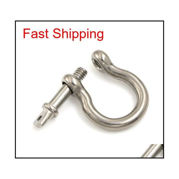 

home improvement 5pcs m4 silver 304 stainless steel rustproof screw pin anchor bow shackle clevi qylsse yh_pack