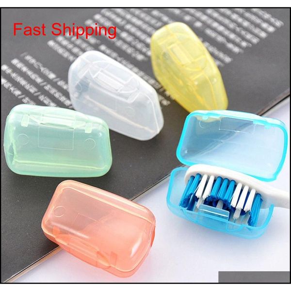 

10pcs/2sets portable toothbrush head cover holder travel hiking camping brush case protect hike brush cleaner wholesale zhnsz