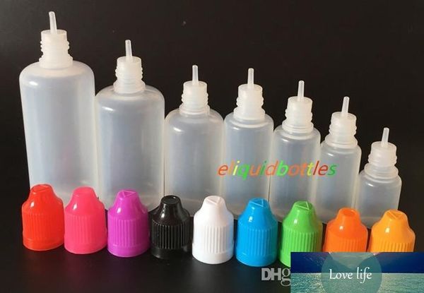 Sıcak Satış Eliquid PE Şişeler 5ml 10ml 15ml 20ml 30ml 50ml 60ml Plastik konteynerleri en ucuz e likit e Suyu Şişe ücretsiz gönderim