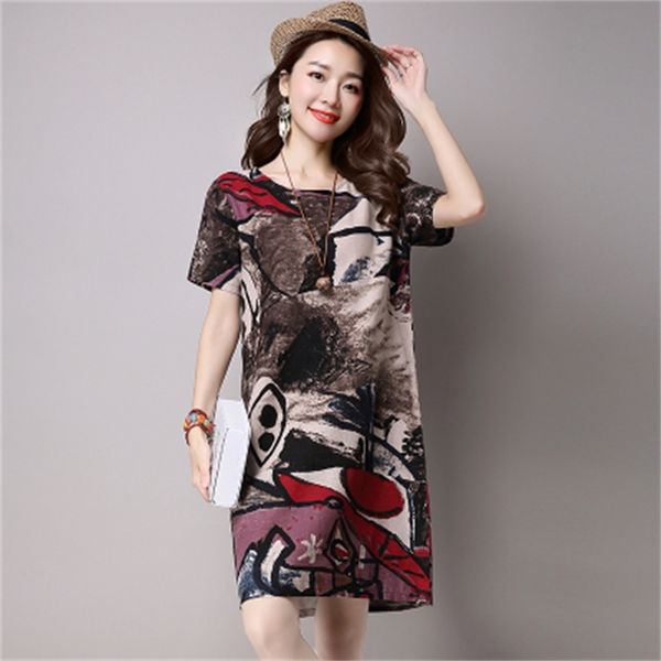 

2021 new robe dressed in summer floral vintage thin causal fit women's dress sizes large dresses mujer wxf006 y4ad, Black;gray