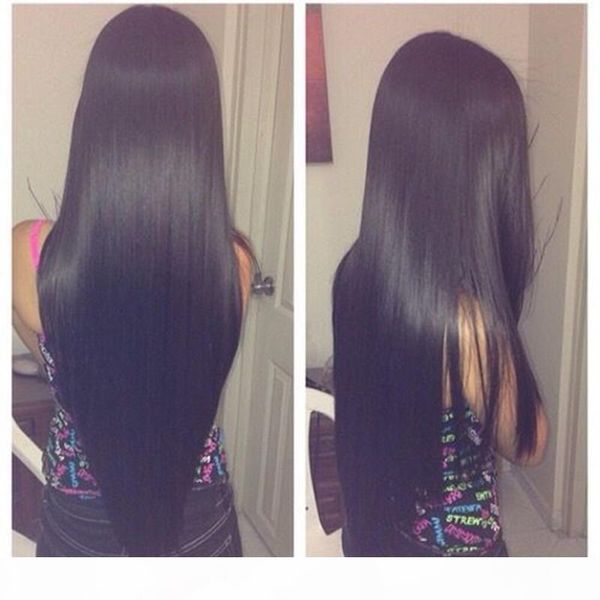 

whole sale silky straight human hair wig brazilian full lace human hair wigs straight 130 density glueless lace front wigs natural hairline, Black;brown