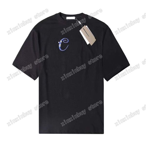 

22ss men women designers t-shirts tee letter jacquard letters embroidery short sleeve man crew neck paris fashion streetwear black white s-x, White;black