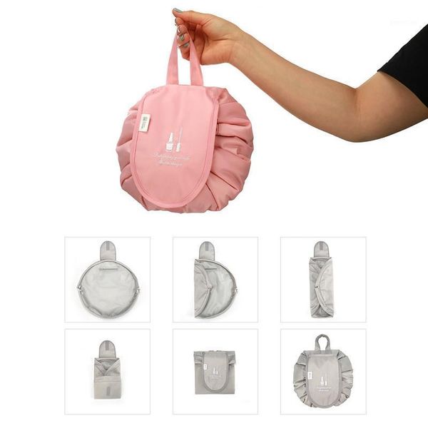 

lazy makeup bag travel home large capacity waterproof portable storage drawstring bag makeup wash1
