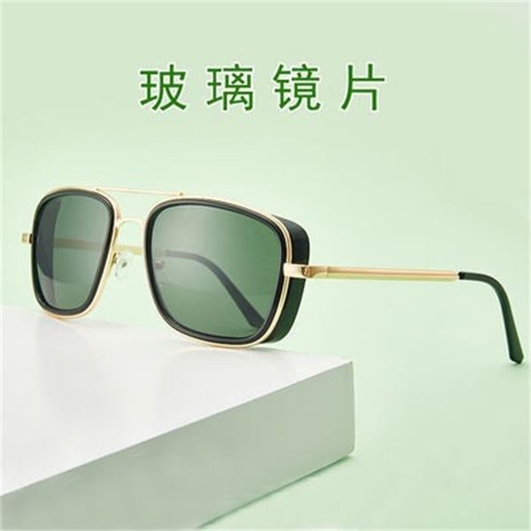 

ветер престарелых солнечных очков мужских стеклянные линзы отражают 2019 желтого новый тонкий папа размер жаба, White;black