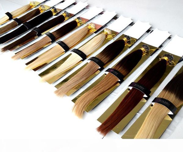 

xcsunny бразильский remy nano удлинители бисера волос 18" 20" 100beads nano кольца человеческих волос extension 100г nano ring loop удлините, Black