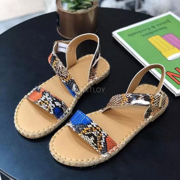 

fashion women summer sandals buckle solid shoes flats casual open toe beach ladies plus size 36-43 sadalias femininas #jl43