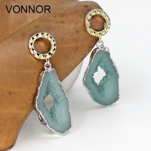 

vonnor fashion drop earrings for women resin imitation stone pendant earrings 2020 jewelry wholesale earring, Silver