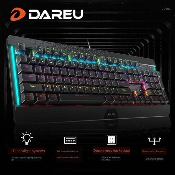 

the new mechanical keyboard supports life dustproof and waterproof marquee wired computer eating chicken gaming keyboard1