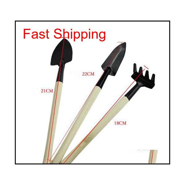 

new home gardening tool set balcony home-grown mini digging suits three-piece shovel rake garden qylhrm bdesports