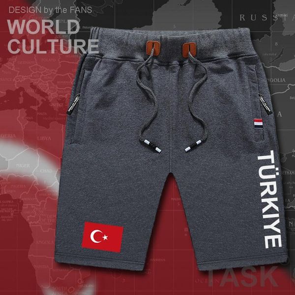 

turkey mens shorts beach new men's board shorts flag workout zipper pocket sweat casual clothing 2017 turkish turk country tr1, White;black