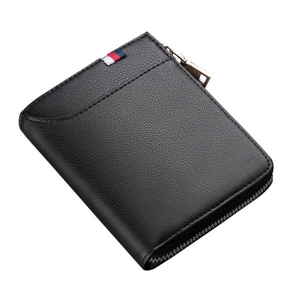 

wallets weiji wallet genuine leather men short male purse card holder fashion high quality, Red;black