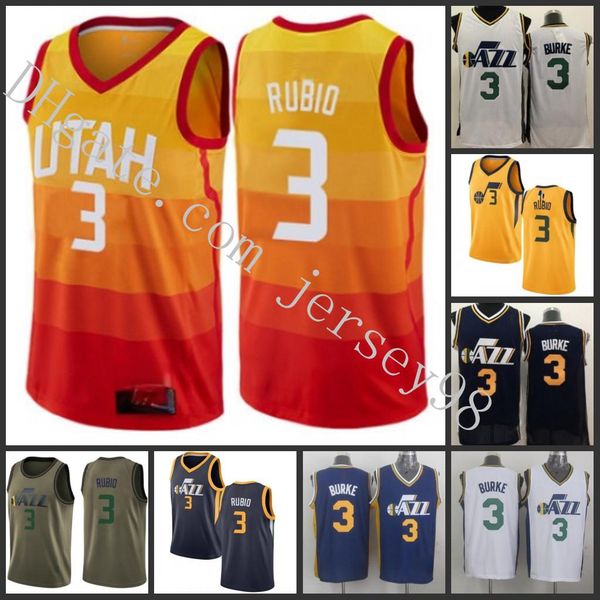 

ncaautah джаз мужчины # 3 трей берк темно-синий нба сэндман джерси, Black