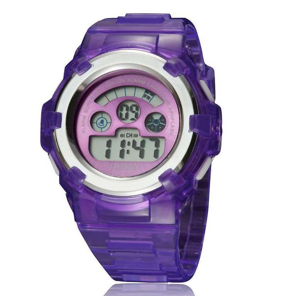 

men's outdoor waterproof electronic ohsen sports watch led electronic children's watch ad1105, Blue