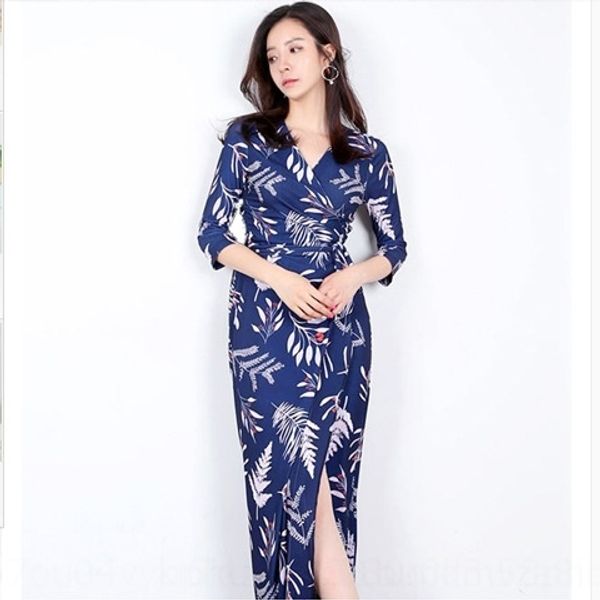 

0tr1w new venetian grass printed wrap skirt for skirtv-neck long slim split dress dress long skirt vacation pczpi, Black;gray