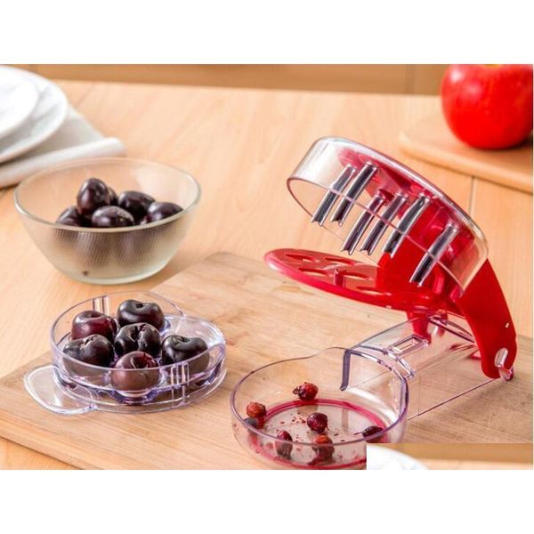 

prepworks cherry pitter - 6 cherries non-skid base pit up to 6 cherries jllboq bdegarden