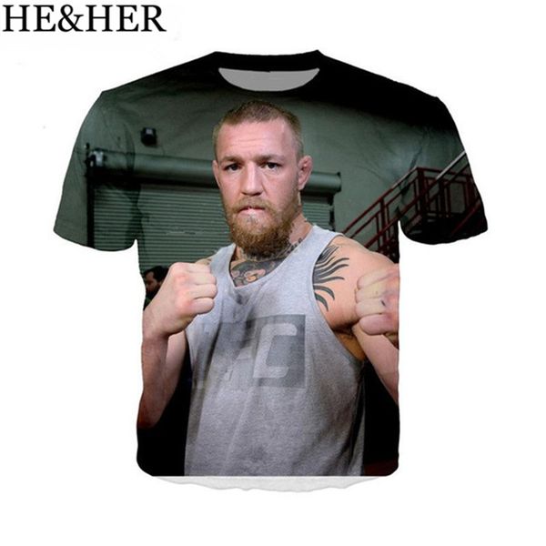 

new arrival star conor mcgregor style 3d print shirts kawaii aesthetic oversized men clothing