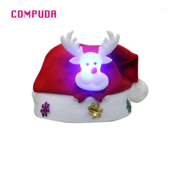 

led christmas hats santa claus reindeer snowman xmas gifts navidad u710171