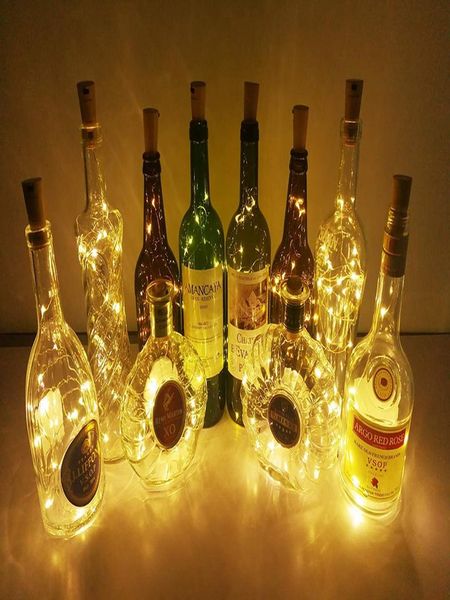 

бутылки вина с корк 20led бутылка корк огни батареи для партии свадьба рождество хэллоуин декор бар теплый белый струнный led кпт wmtvoi