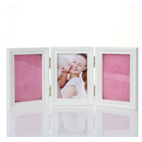 Baby Handfoot Print Руки Ноги Форма Maker Baby Photo Photo Frame с прикрытием Отпечаток пальцев Грязь Набор Детский Рост Мемориальный подарок LJ201105