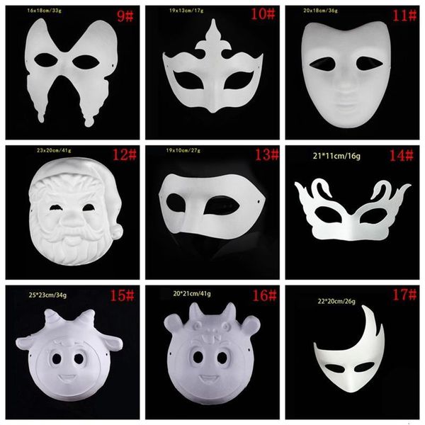

painted face hand halloween white diy zorro crown butterfly blank paper mask masquerade party cosplay masks bh3980