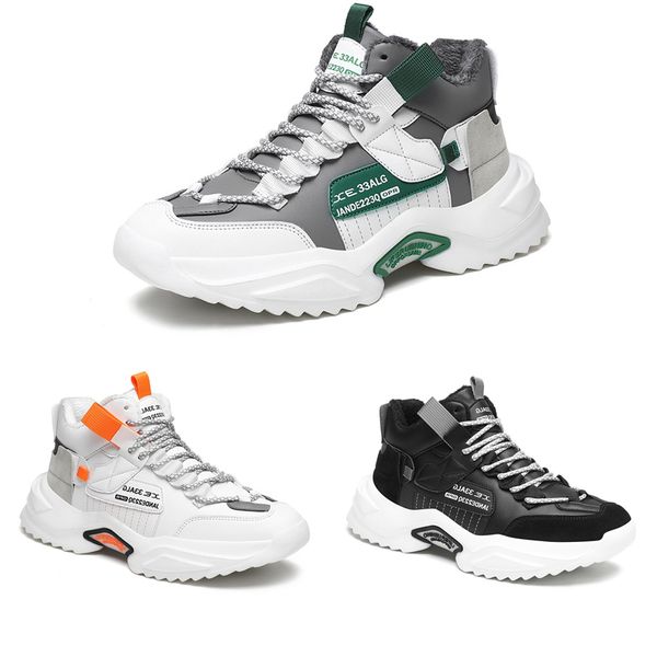 

discount non-brand platform men plus cashmere shoes black white orange green gray fashion outdoor students sports sneakers size 39-44