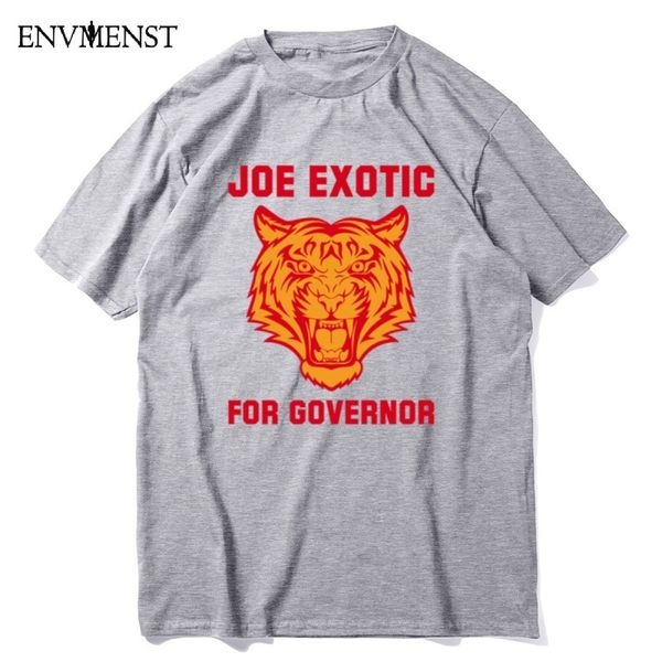 

sport 2020new men's t-shirts joe exotic for governor tiger printed t shirt 100% cotton breathable t-shirts ms t-shirt