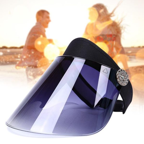 

plastic visor sun hat adjustable sports sunvisor outdoor summer cap nin6681, Blue;gray