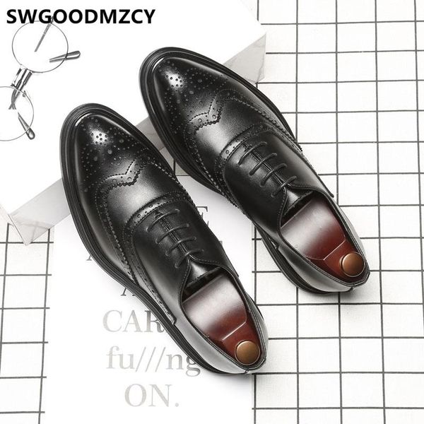 

brogue shoes men classic italian brand party shoes men formal coiffeur luxury designer elegant for big size 48 ayakkab, Black