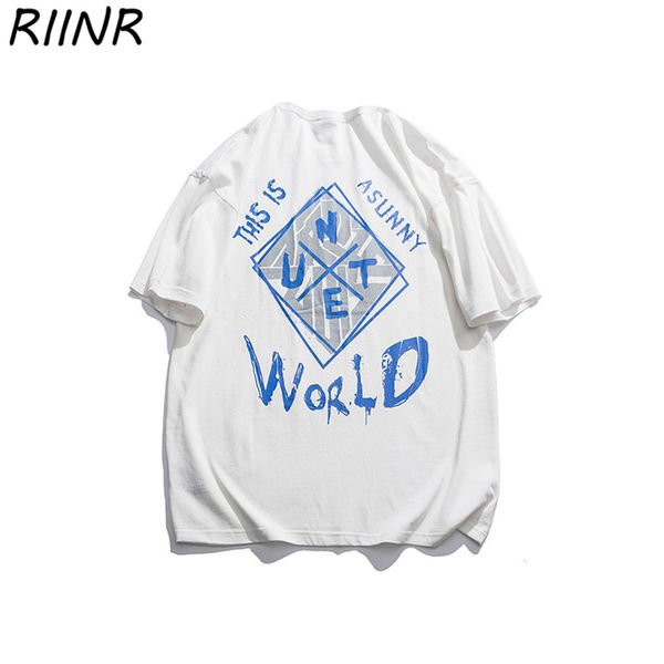 

riinr summer blue letter printed t-shirt sports style two colors men's short-sleeved t-shirt sport hooded sweatshirt hoodie