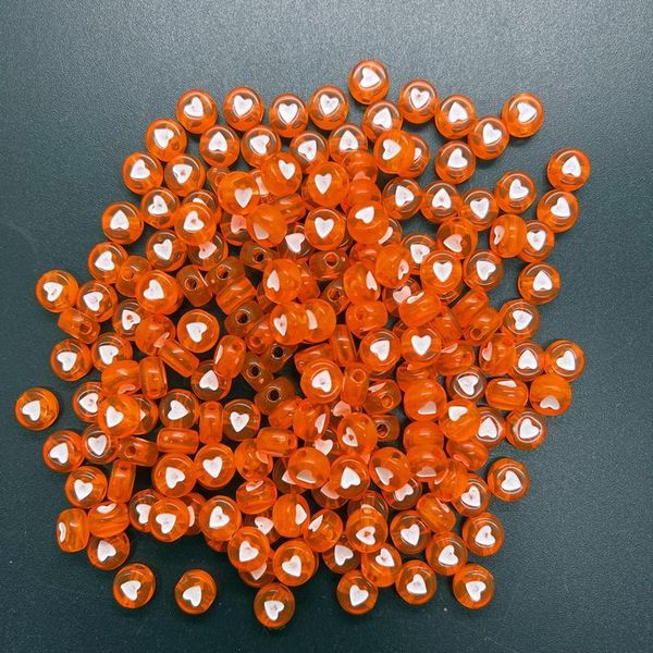 

new 100pcs 4x7mm peach heart beads transparent color acrylic oblate beads diy craft for jewelr jlleqe, Black
