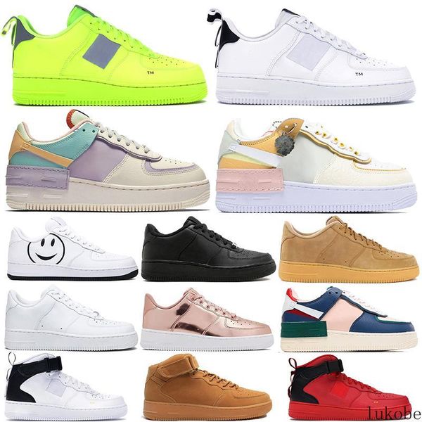 

forces men women casual shoes 1 1s mid utility white black shadow spruce aura tropical twist trainer low cut dunnk one skateboard lukb