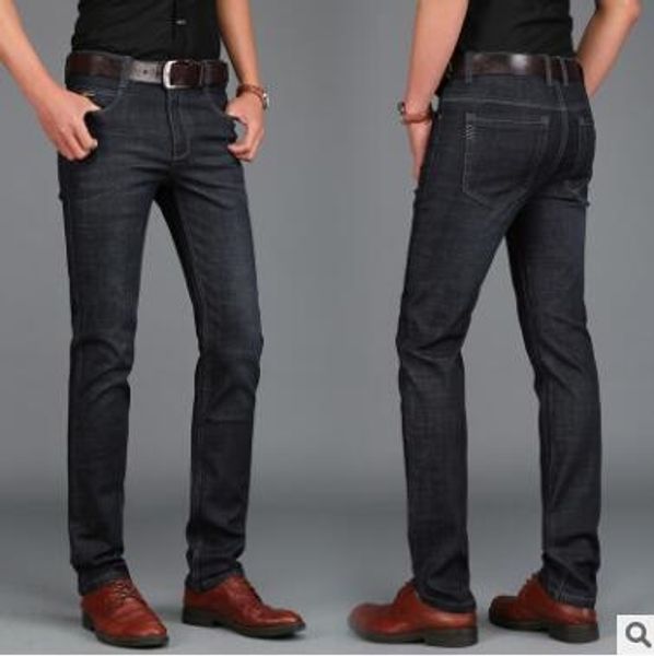 

мужи мужской slim fit и джинсы прямые джинсы простой пригонки модно вскользь four seasons прямые брюки 7eoqp, Blue