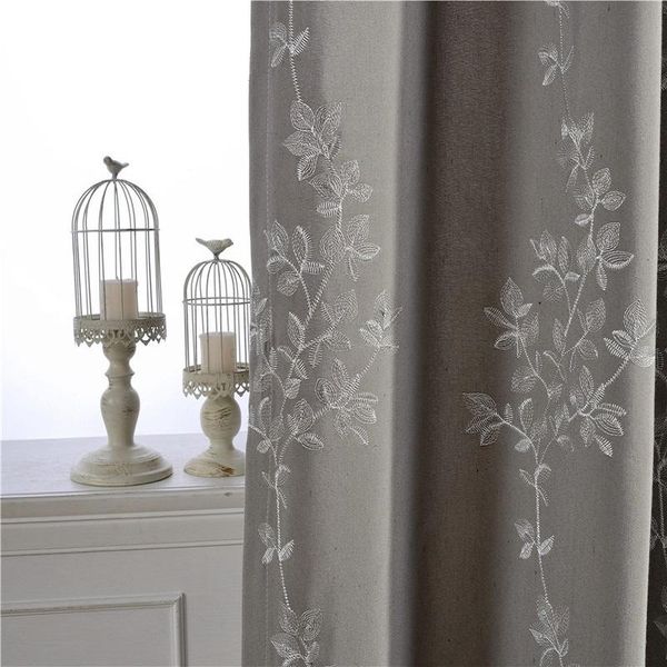 

modern simple curtains for living dining room bedroom european style embroidered curtain artificial cotton embroidered
