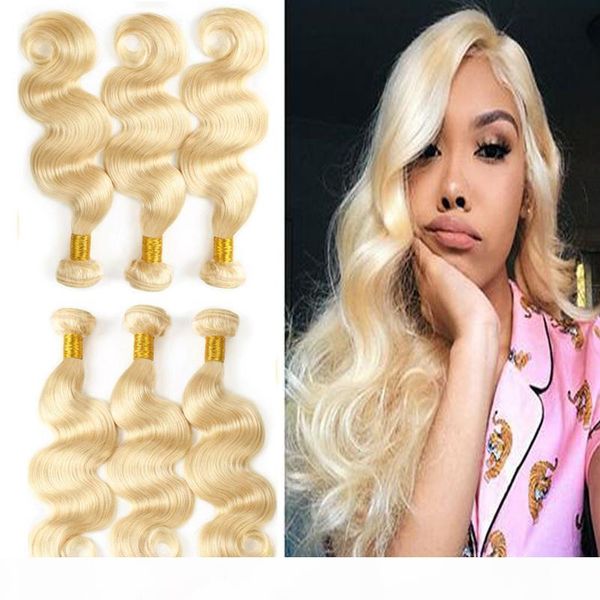 

wholesale 613# blonde bundles human hair body wave brazilian virgin hair bundles deals for black women can be byed