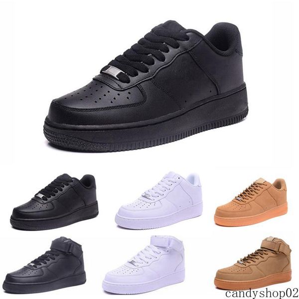 

2020 classical men women low casual shoes mens womens one 1 white star platform sandals shoes 7-11 c02, Black