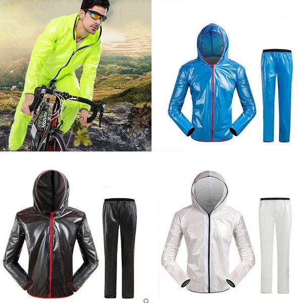 

cycling raincoat windbreaker men and women models mountain bike split poncho rain pants suit women's sports outdoor running clothes1, Black;blue