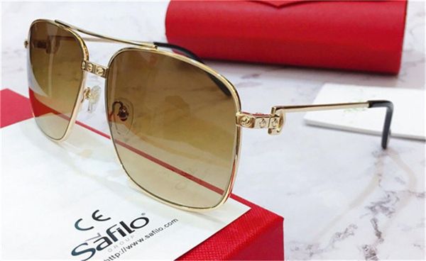 

new fashion designer sunglasses 0289 square metal frame simple generous style uv400 protective glasses, White;black