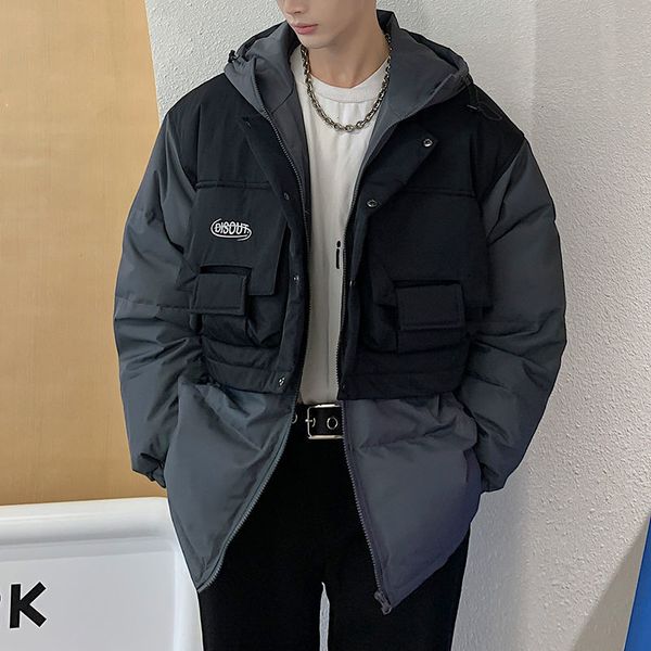 

2021 new winter wholesale cotton-quilted clothing fashion male youth wear gyk5, Black