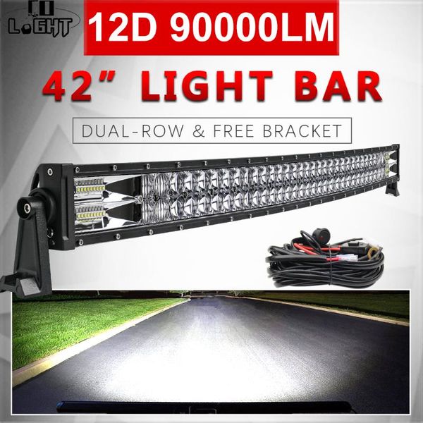 

co light 12d 42" led light bar 90000lm работы пятно луча потока водить бар 2-ряды для вождения 4x4 грузовик atv offroad автомобиля 12v 24v