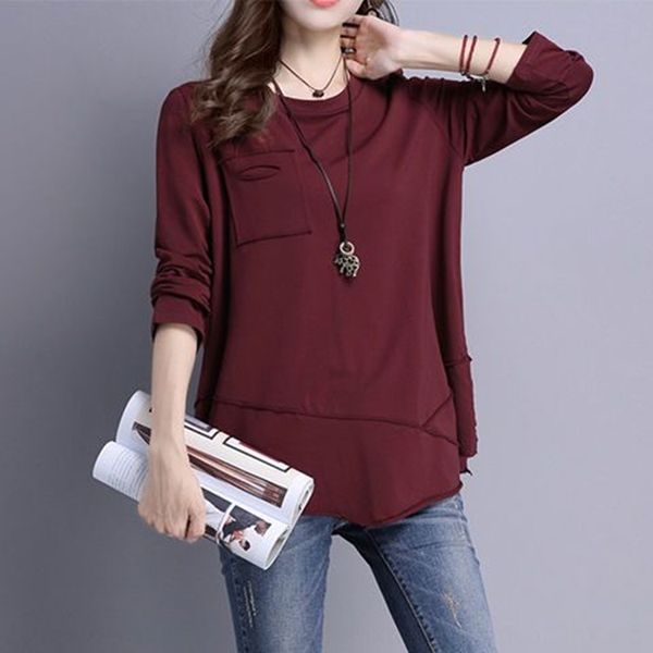 

200 кг хлопка крупных женщин с длинным рукавом рубашки женщин жира мм плюс весной и осенью пальто футболки топ пассивом топ рыхлый длинный р, White