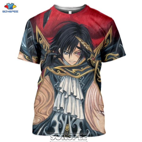 

japanese anime code geass mens 3d print shirts harajuku funny hippie men clothing