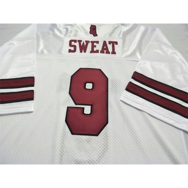 

3740 mississippi state bulldogs montez sweat #9 real full embroidery college jersey size s-4xl or custom any name or number jersey, Black