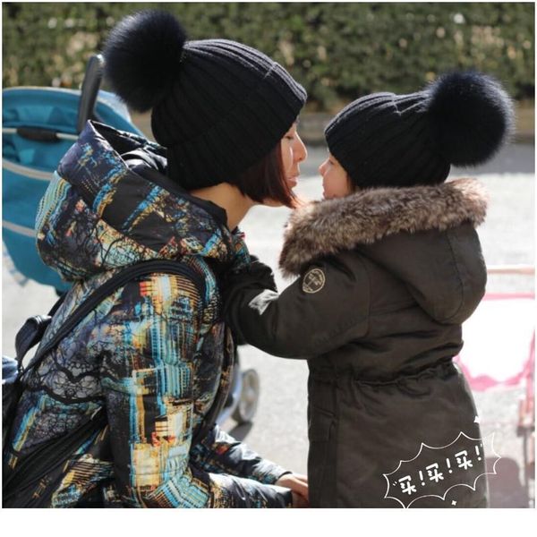 

2020 winter hat women 100% fox fur pompom hat winter beanies bonnet for wom jllpgv
