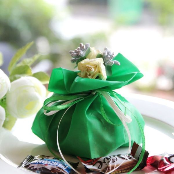 

candy gifts artificial mixed color handmade christmas flowers gift bags candies party wedding favors pouch