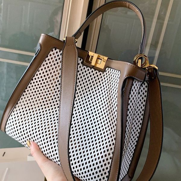 

women fashion handbag shoulder bag crossbody handbag fashion high-end genuine leather handbag lady wallet big pouch hollow out ing