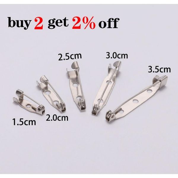 

50pcs lot 15 25 30 35 45 mm rhodium brooch clip base pins safety pins brooch settings blank base for diy jewelry f sqcsyh, Gray